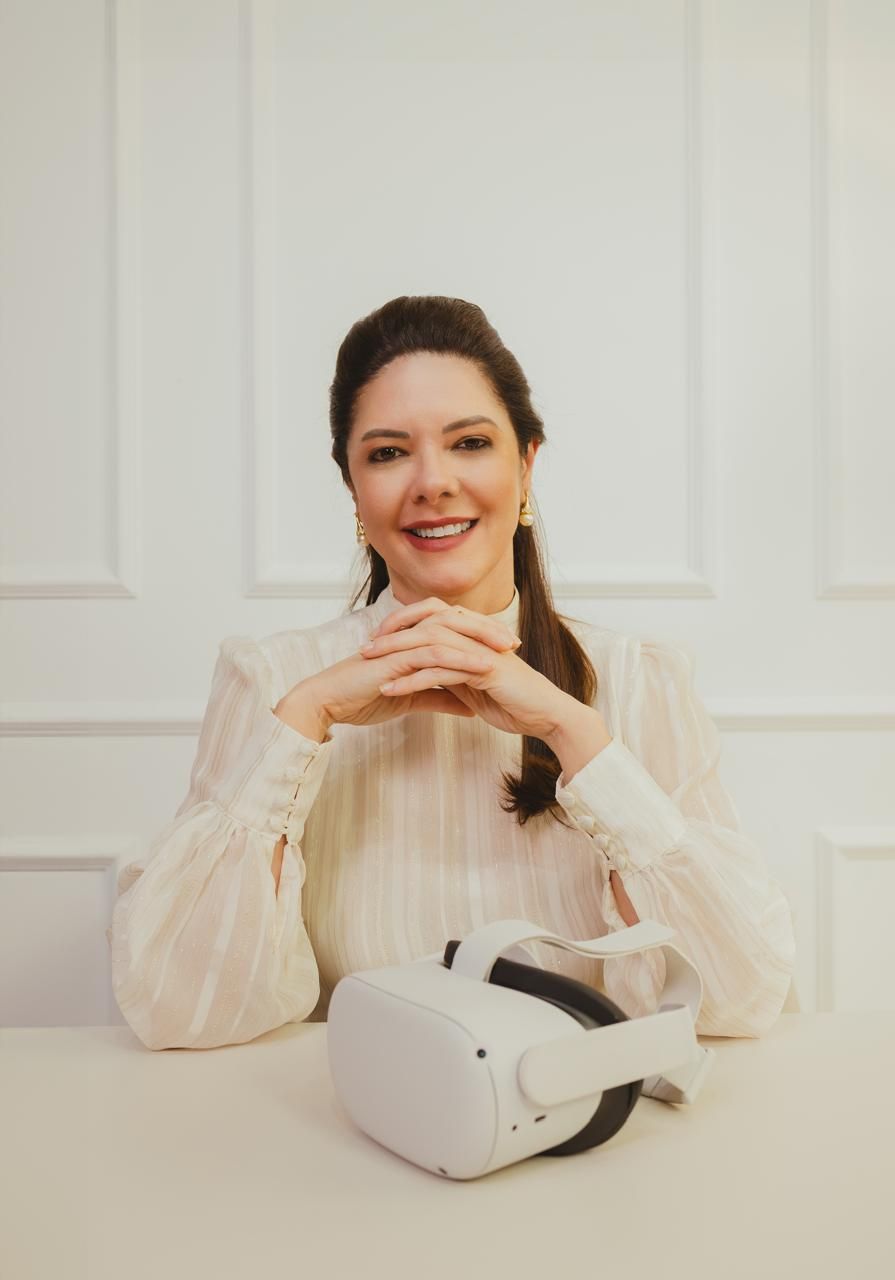 Dra. Walevska Quantum e o headset de realidade virtual