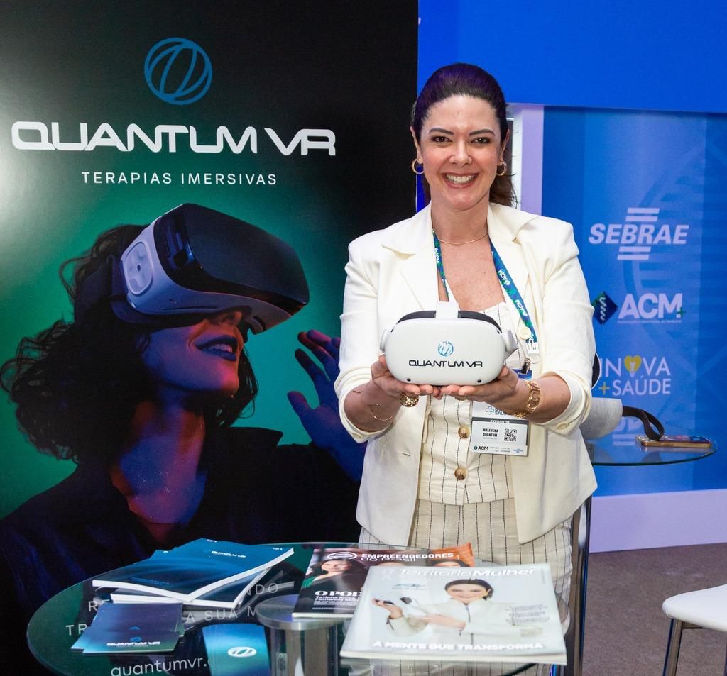 Dra. Walevska Quantum em um evento institucional da Quantum VR