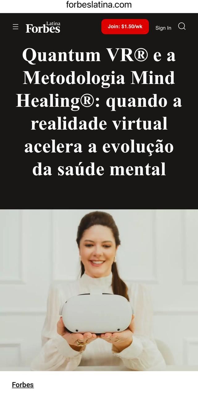 Forbes Latina — Quantum VR® e a Metodologia Mind Healing®