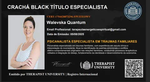 Certificado 5 da trajetória da Dra. Walevska Quantum